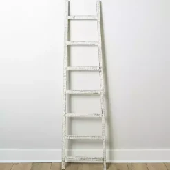 Outlet Distressed Leaning Ladder Decorative Accents