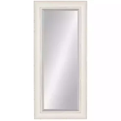 Kirklands Home Decorative Mirrors|Distressed White Maron Wall Mirror