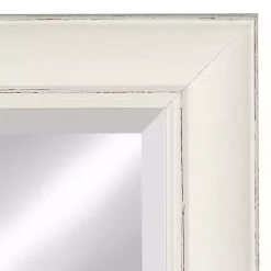 Kirklands Home Decorative Mirrors|Distressed White Maron Wall Mirror
