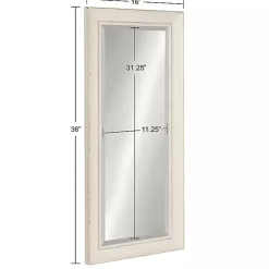 Kirklands Home Decorative Mirrors|Distressed White Maron Wall Mirror