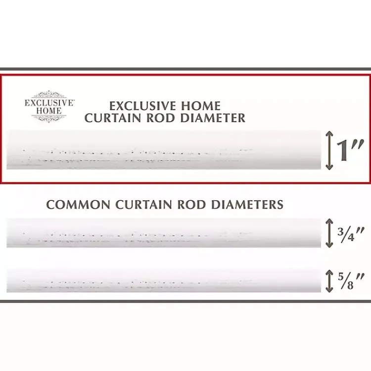 Kirklands Home Curtain Rods & Hardware|Distressed White Napoleon Curtain Rod, 120 in.