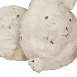 Kirklands Home Garden Statues|Distressed Rabbits Statue White