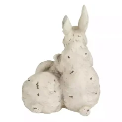 Kirklands Home Garden Statues|Distressed Rabbits Statue White