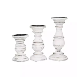 Online Distressed Wood 3-pc. Candle Holder Set Candle Holders