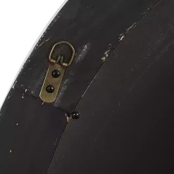 Kirklands Home Decorative Mirrors|Distressed White Wood Round Frame Wall Mirror