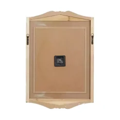 Kirklands Home Clocks|Distressed White Wood Scroll Wall Clock