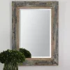 Kirklands Home Decorative Mirrors|Distressed Wood Frame Wall Mirror