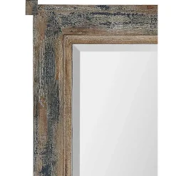 Kirklands Home Decorative Mirrors|Distressed Wood Frame Wall Mirror