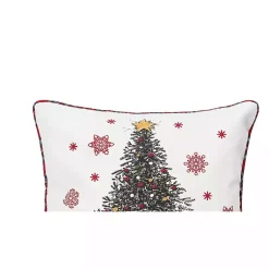 Discount Dogs Around Christmas Tree Throw Pillow Christmas Pillows