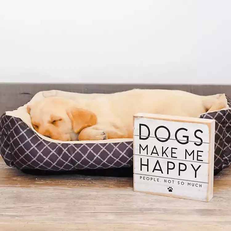 Kirklands Home Wall Quotes & Signs|Dogs Make Me Happy Wall Plaque