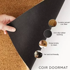 Kirklands Home Doormats|Dogs Welcome People Tolerated Coir Doormat