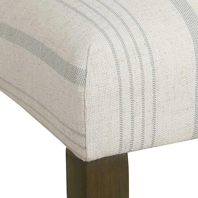 Kirklands Home Dining Chairs|Dove Gray Stripe Parsons Chairs, Set of 2