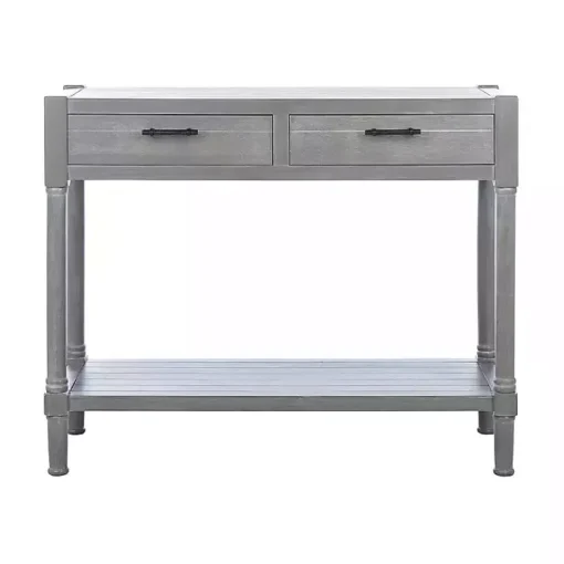 Kirklands Home Console Tables|Dove Turned Leg Rustic Console Table Gray