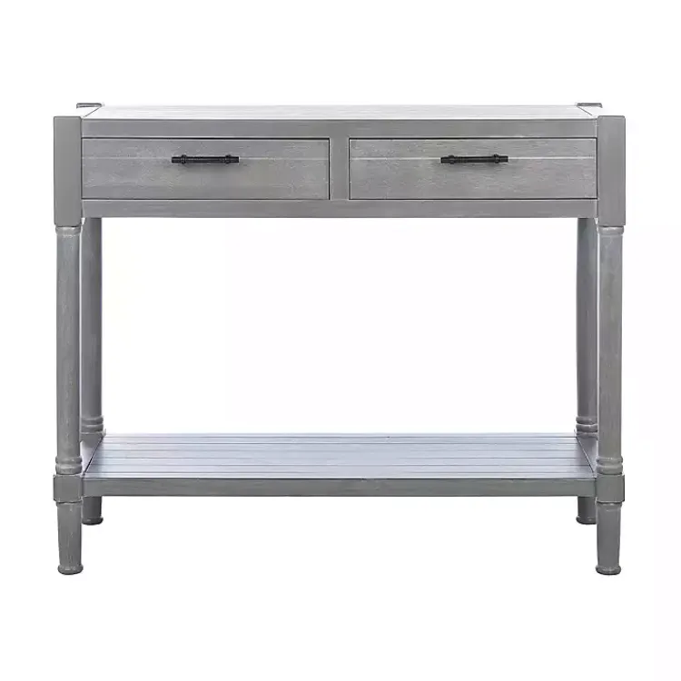 Kirklands Home Console Tables|Dove Turned Leg Rustic Console Table Gray