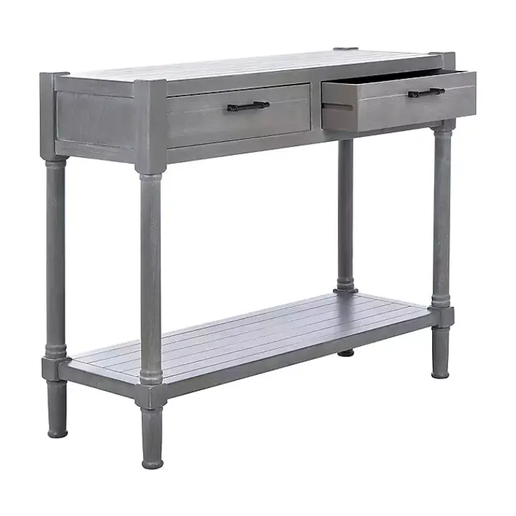 Kirklands Home Console Tables|Dove Turned Leg Rustic Console Table Gray