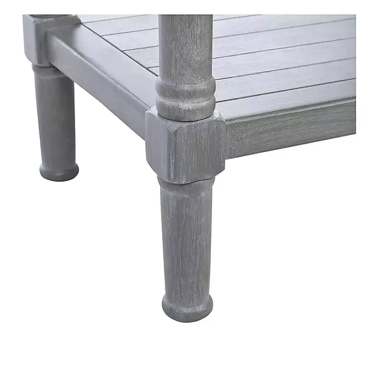 Kirklands Home Console Tables|Dove Turned Leg Rustic Console Table Gray