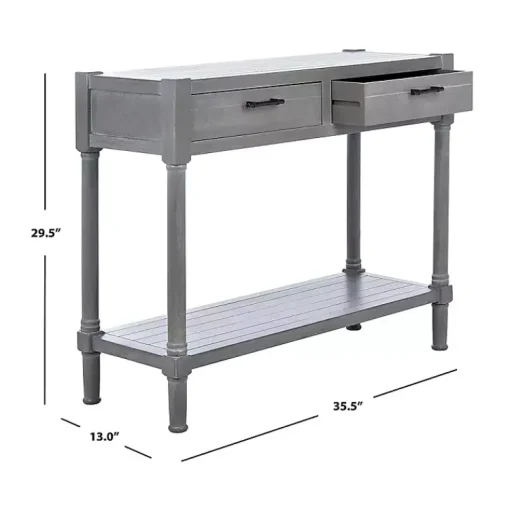 Kirklands Home Console Tables|Dove Turned Leg Rustic Console Table Gray
