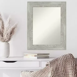 Kirklands Home Decorative Mirrors|Dove Gray Washed Wood Framed Mirror