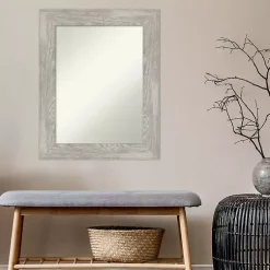 Kirklands Home Decorative Mirrors|Dove Gray Washed Wood Framed Mirror