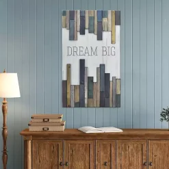Kirklands Home Wall Quotes & Signs|Dream Big Wood Slat Wall Plaque