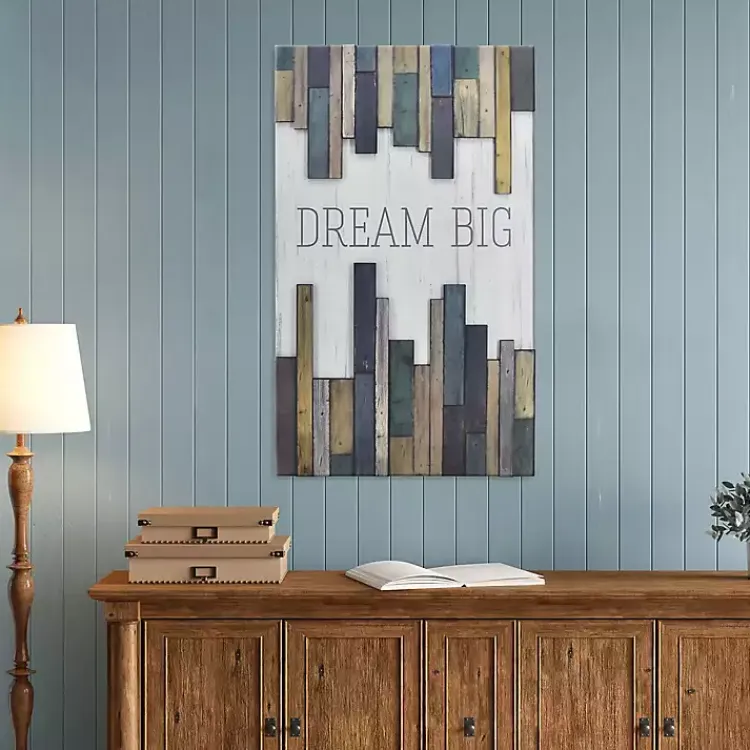 Kirklands Home Wall Quotes & Signs|Dream Big Wood Slat Wall Plaque