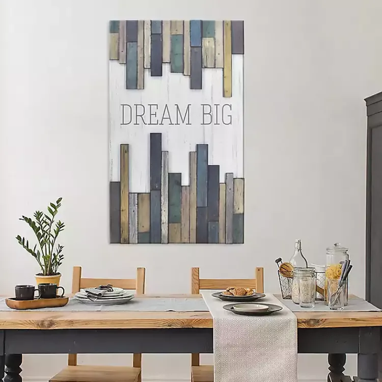 Kirklands Home Wall Quotes & Signs|Dream Big Wood Slat Wall Plaque