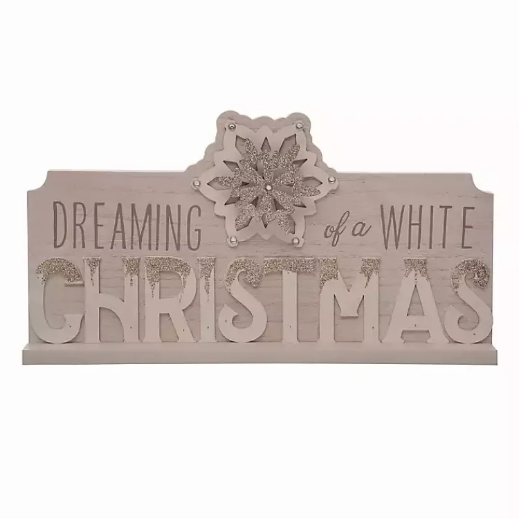 New Dreaming of a Christmas Tabletop Sign Christmas Decorations
