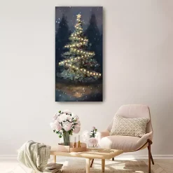 Online Dreamy Christmas Tree Canvas Art Print, 20x40 in. Christmas Art & Wall Decor