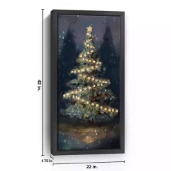 Sale Dreamy Christmas Tree Framed Canvas Art, 22x42 in. Christmas Art & Wall Decor