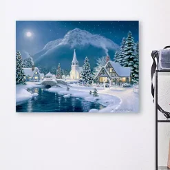 Outlet Dreamy Christmas Village Canvas Art Print Christmas Art & Wall Decor