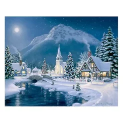 Outlet Dreamy Christmas Village Canvas Art Print Christmas Art & Wall Decor