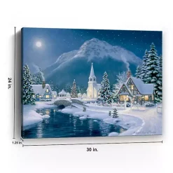 Outlet Dreamy Christmas Village Canvas Art Print Christmas Art & Wall Decor