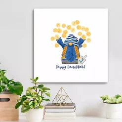 New Dreidel Gelt Game Gnome Canvas Art Print Hanukkah Decorations
