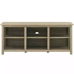 Kirklands Home Tv Stands & Media Consoles|Driftwood Slatted Sides Media Cabinet Gray