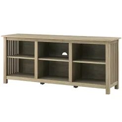 Kirklands Home Tv Stands & Media Consoles|Driftwood Slatted Sides Media Cabinet Gray