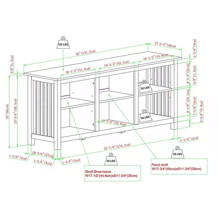 Kirklands Home Tv Stands & Media Consoles|Driftwood Slatted Sides Media Cabinet Gray