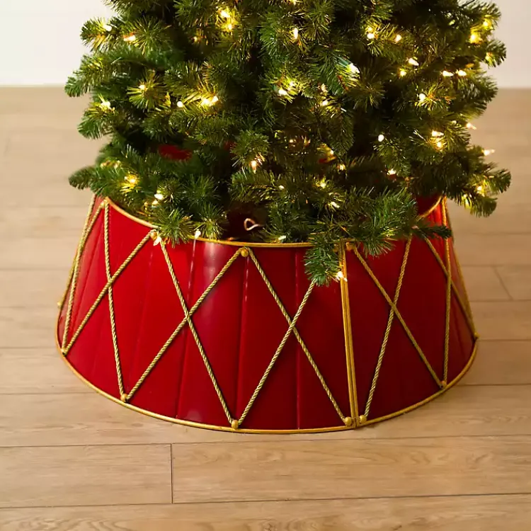 Sale Drum Christmas Tree Collar, 28 in. Christmas Tree Skirts & Collars