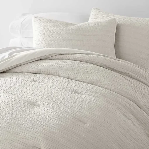 Kirklands Home Comforters|Dune Waffle Ultra-Soft 3-pc. Queen Comforter Set Tan