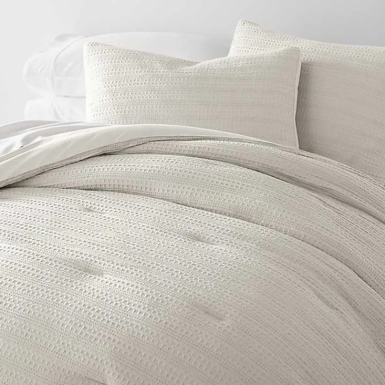 Kirklands Home Comforters|Dune Waffle Ultra-Soft 3-pc. Queen Comforter Set Tan