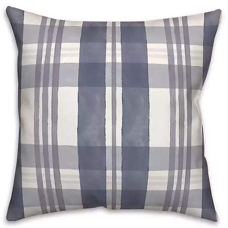 Best Dusty Blue Plaid Harvest Throw Pillow Pillows
