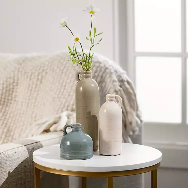 Outlet Earth Tones Jug Vases, Set of 3 Vases