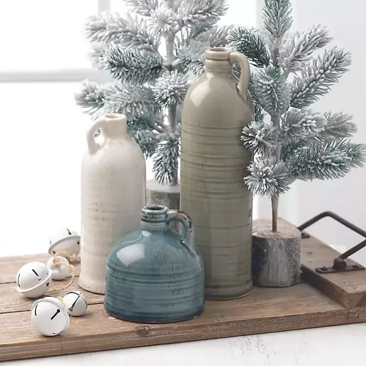 Outlet Earth Tones Jug Vases, Set of 3 Vases