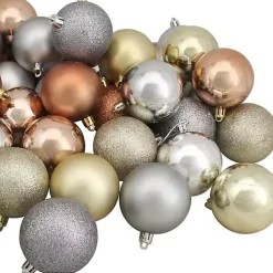 Outlet Earth Tones Shatterproof Ball Ornaments, Set of 60 Christmas Ornaments