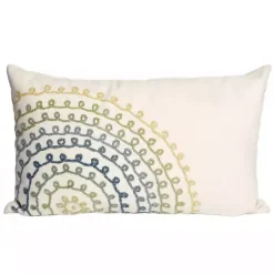 Kirklands Home Outdoor Cushions & Pillows|Earthy Lamontage Swirl Outdoor Lumbar Pillow Ivory