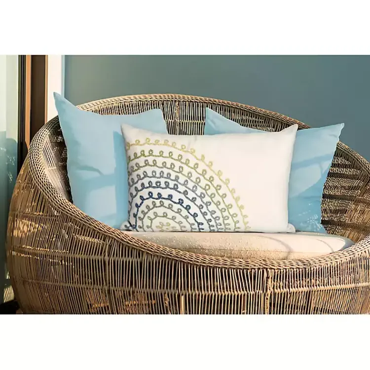 Kirklands Home Outdoor Cushions & Pillows|Earthy Lamontage Swirl Outdoor Lumbar Pillow Ivory