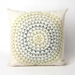 Kirklands Home Outdoor Cushions & Pillows|Earthy Lamontage Swirl Outdoor Throw Pillow Ivory