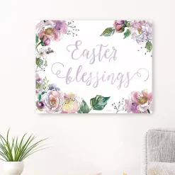 New Easter Blessings Floral Canvas Art Print Easter Decorations