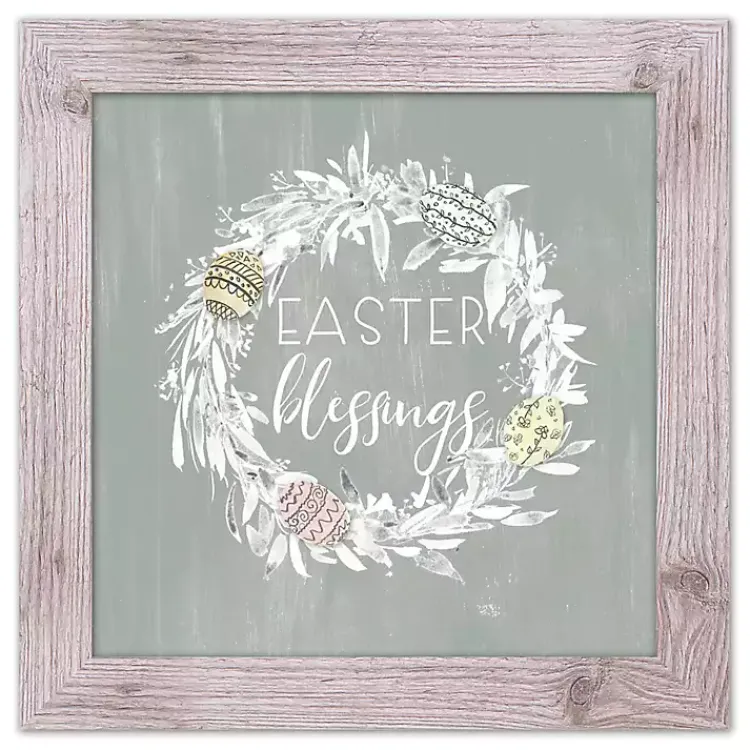 Best Easter Blessings Wreath Framed Art Print Easter Decorations