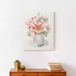 Easter Bunny Bucket Canvas Art Print Easter Decorations