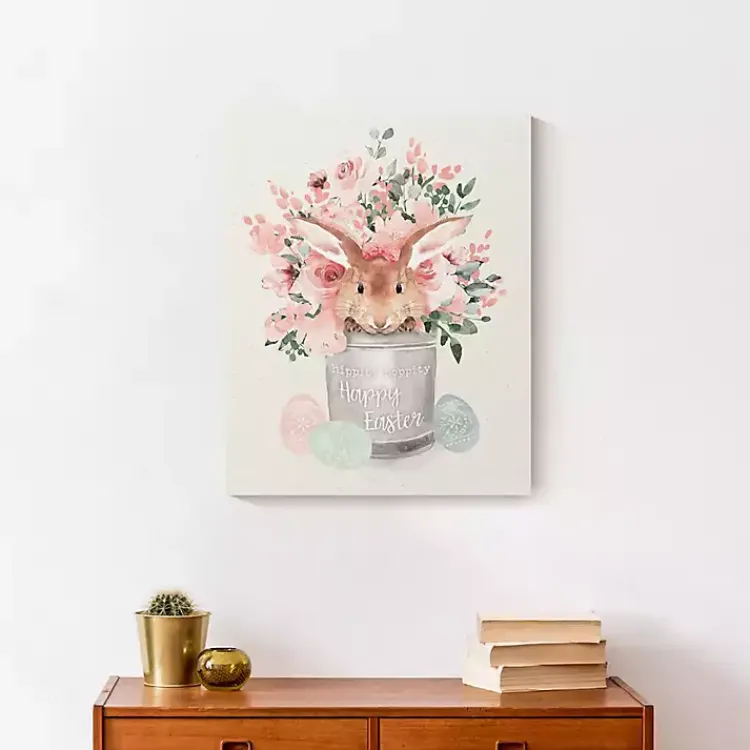 Easter Bunny Bucket Canvas Art Print Easter Decorations